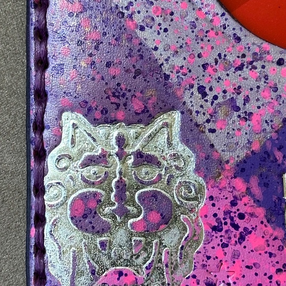 geometric purple card wallet - Picture 4 of 4